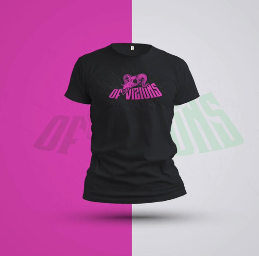 Pink Ram Skull Tee